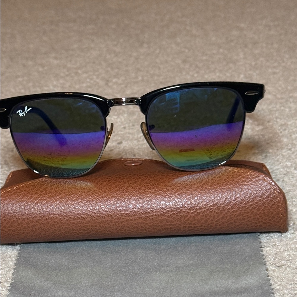 Ray-Ban Sunglasses with Blue and Purple Lenses - Picture 8 of 10
